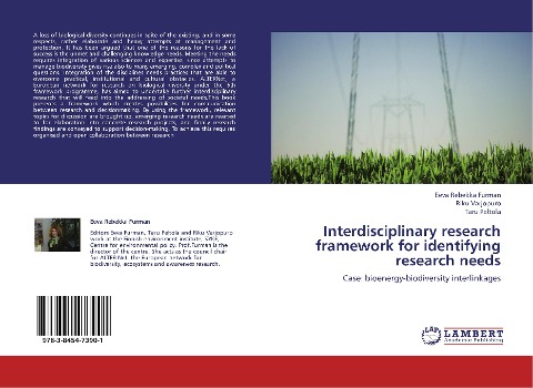 Interdisciplinary research framework for identifying research needs: Case: bioenergy-biodiversity interlinkages