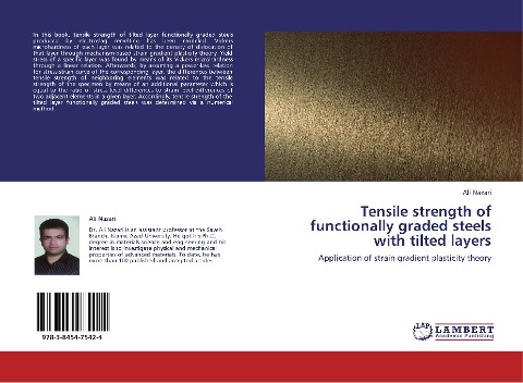 Tensile strength of functionally graded steels with tilted layers: Application of strain gradient plasticity theory