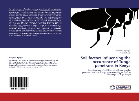 Soil factors influencing the occurrence of Tunga penetrans in Kenya: Investigation of  soil factors influencing the prevalence of the Tunga penetrans(Jigger flea) in Muranga county- Kenya