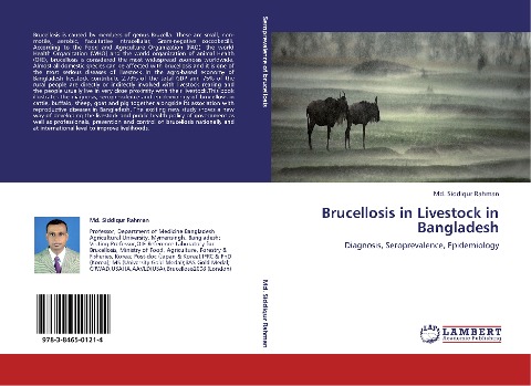 Brucellosis in Livestock in Bangladesh: Diagnosis, Seroprevalence, Epidemiology