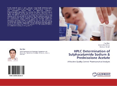 HPLC Determination of Sulphacetamide Sodium & Prednisolone Acetate: A Routine Quality Control Pharmaceutical Analysis