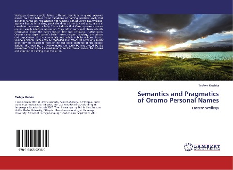 Semantics and Pragmatics of Oromo Personal Names: Eastern Wollega