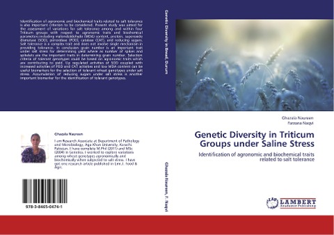 Genetic Diversity in Triticum Groups under Saline Stress: Identification of agronomic and biochemical traits related to salt tolerance