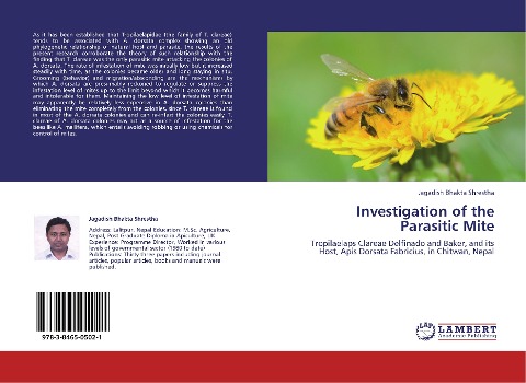 Investigation of the Parasitic Mite: Tropilaelaps Clareae Delfinado and Baker, and its Host, Apis Dorsata Fabricius, in Chitwan, Nepal