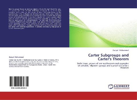 Carter Subgroups and Carters Theorem: Definitions, proves of lemma/theorem and examples of solvable, nilpotent groups and a proof of Carters Theorem