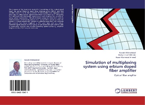 Simulation of multiplexing system using erbium doped fiber amplifier: Optical fiber amplifer