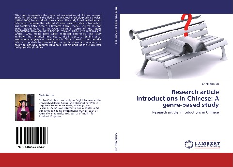 Research article introductions in Chinese: A genre-based study: Research article introductions in Chinese