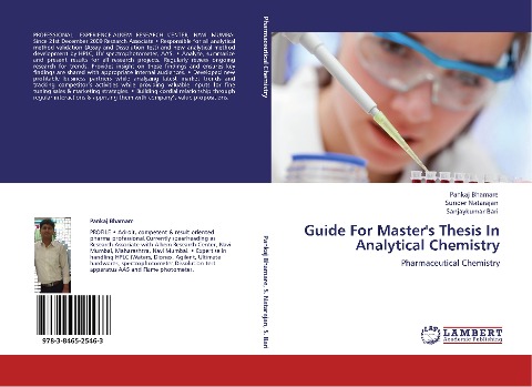 Guide For Masters Thesis In Analytical Chemistry: Pharmaceutical Chemistry