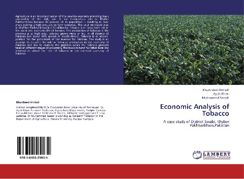 Economic Analysis of Tobacco: A case study of District Swabi, Khyber Pakhtunkhwa,Pakistan