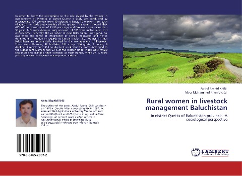 Rural women in livestock management Baluchistan: in district Quetta of Baluchistan province. -A sociological perspective