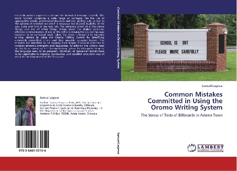 Common Mistakes Committed in Using the Oromo Writing System: The Status of Texts of Billboards in Adama Town