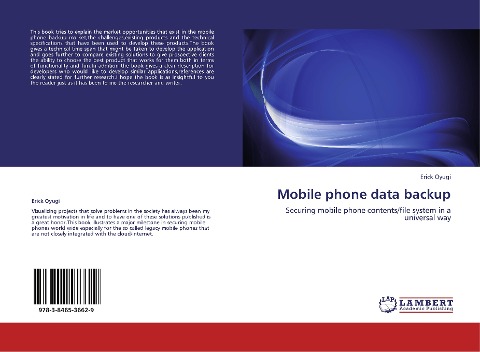 Mobile phone data backup: Securing mobile phone contents/file system in a universal way