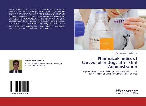 Pharmacokinetics of Carvedilol in Dogs after Oral Administration: Original Thesis submitted in partial fulfillment of the requirement of M.Phil (Pharmaceutics) degree