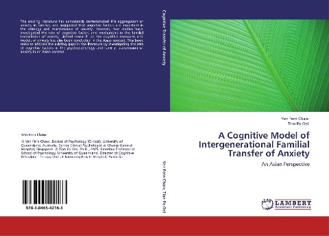 A Cognitive Model of Intergenerational Familial Transfer of Anxiety: An Asian Perspective