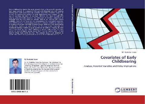 Covariates of Early Childbearing: Analyze, Potential Variables and Policy Implications