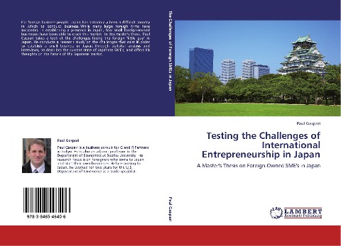 Testing the Challenges of International Entrepreneurship in Japan: A Masters Thesis on Foreign-Owned SMEs in Japan