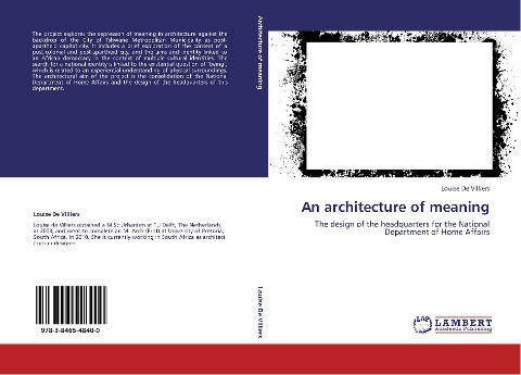 An architecture of meaning: The design of the headquarters for the National Department of Home Affairs