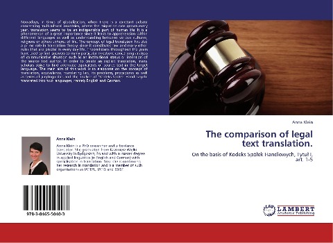 The comparison of legal text translation.: On the basis of Kodeks Spó¿ek Handlowych, Tytu¿ I, art. 1-5