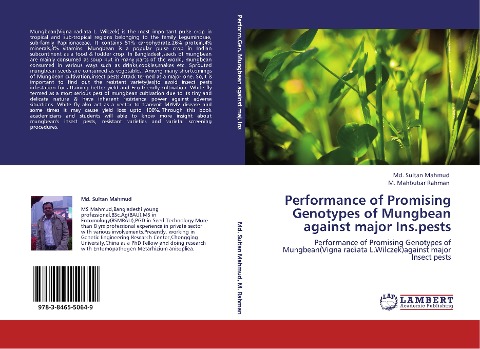 Performance of Promising Genotypes of Mungbean against major Ins.pests: Performance of Promising Genotypes of Mungbean(Vigna radiata L.Wilczek)against major Insect pests
