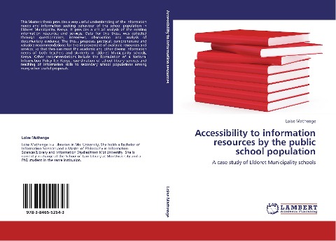 Accessibility to information resources by the public school population: A case study of Eldoret Municipality schools