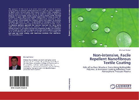 Non-intensive, Facile Repellent Nanofibrous Textile Coating: Role of Surface Structure from Using Hydrophilic Polymer, & Increased Coating Adhesion from Atmospheric Pressure Plasma