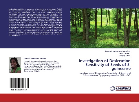 Investigation of Desiccation Sensitivity of Seeds of S. guineense: Investigation of Desiccation Sensitivity of Seeds and Ethnobotany of Syzygium guineense (Wild.) DC.