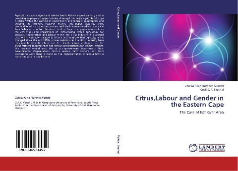 Citrus,Labour and Gender in the Eastern Cape: The Case of Kat River Area