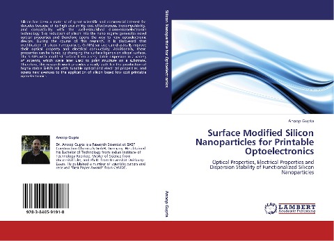 Surface Modified Silicon Nanoparticles for Printable Optoelectronics: Optical Properties, Electrical Properties and Dispersion Stability of Functionalized Silicon Nanoparticles