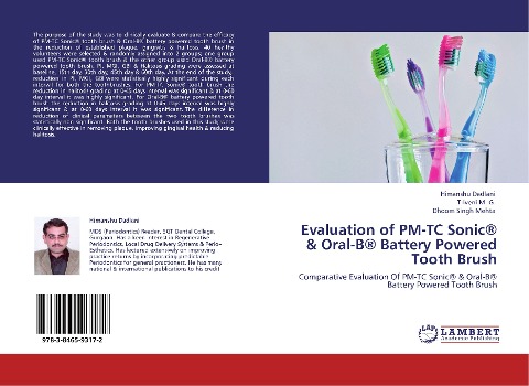 Evaluation of PM-TC Sonic® & Oral-B® Battery Powered Tooth Brush: Comparative Evaluation Of PM-TC Sonic® & Oral-B® Battery Powered Tooth Brush