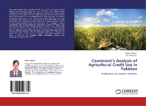 Constraints Analysis of Agricultural Credit Use in Pakistan: Implications for poverty reduction