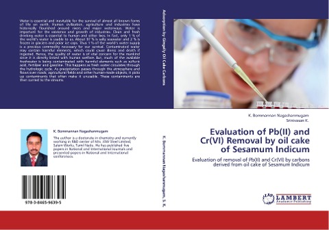 Evaluation of Pb(II) and Cr(VI) Removal by oil cake of Sesamum Indicum: Evaluation of removal of Pb(II) and Cr(VI) by carbons derived from oil cake of Sesamum Indicum