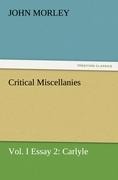 Critical Miscellanies, Vol. I Essay 2: Carlyle