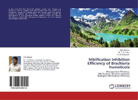 Nitrification Inhibition Efficiency of Brachiaria humidicola: Nitrogen Use Efficiency   Nitrification Inhibition potential  Biological Nitrification Efficiency