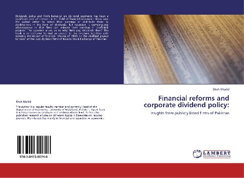 Financial reforms and corporate dividend policy:: Insights from publicly listed firms of Pakistan