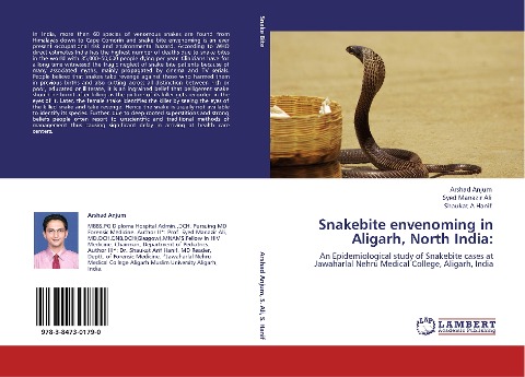 Snakebite envenoming in Aligarh, North India:: An Epidemiological study of Snakebite cases at Jawaharlal Nehru Medical College, Aligarh, India