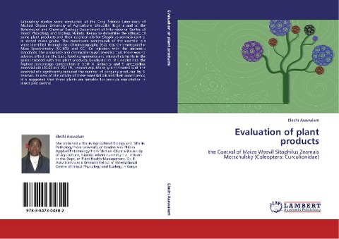 Evaluation of plant products: the Control of Maize Weevil Sitophilus Zeamais Motschulsky (Coleoptera: Curculionidae)