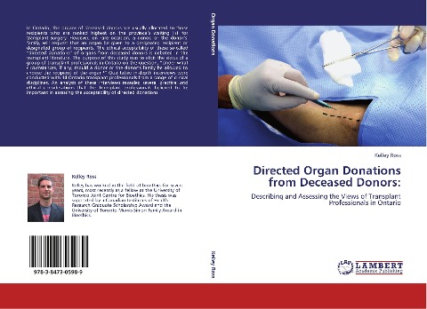 Directed Organ Donations from Deceased Donors:: Describing and Assessing the Views of Transplant Professionals in Ontario