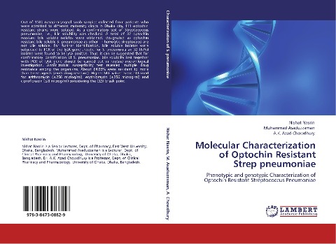 Molecular Characterization of Optochin Resistant  Strep pneumoniae: Phenotypic and genotypic Characterization of Optochin Resistant Streptococcus Pneumoniae