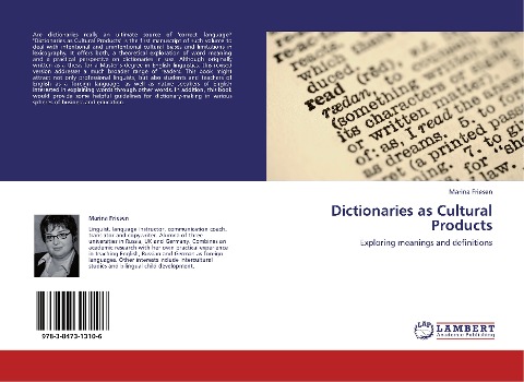 Dictionaries as Cultural Products: Exploring meanings and definitions