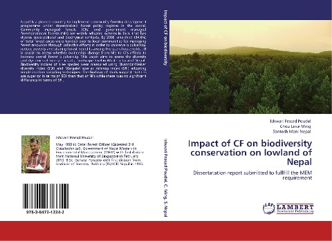 Impact of CF on biodiversity conservation on lowland of Nepal: Dissertatation report submitted to fullfill the MEM requirement