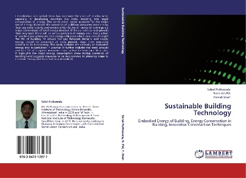 Sustainable Building Technology: Embodied Energy of Building, Energy Conservation in Building, Innovative Construction Techniques