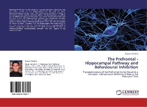 The Prefrontal - Hippocampal Pathway and Behavioural Inhibition: Transient Lesions of the Prefrontal Cortex Result in a Decrease in Behavioural Inhibition in Rats in the Place-pref Task