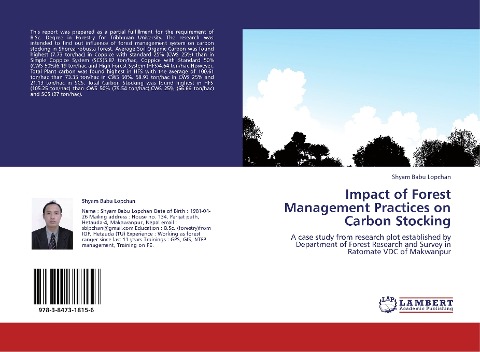 Impact of Forest Management Practices on Carbon Stocking: A case study from research plot established by Department of Forest Research and Survey in Ratomate VDC of Makwanpur
