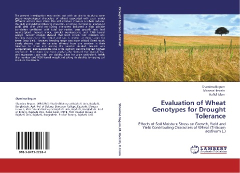 Evaluation of Wheat Genotypes for Drought Tolerance: Effects of Soil Moisture Stress on Growth, Yield and Yield Contributing Characters of Wheat (Triticum aestivum L.)