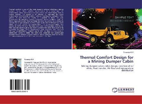Thermal Comfort Design for a Mining Dumper Cabin: Mining dumper cabin: cabin design, Location of air vents, heat transfer, Air flow and temperature distribution
