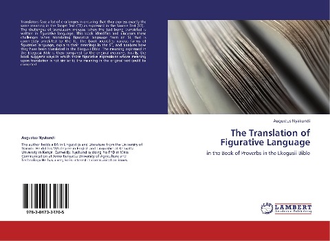 The Translation of Figurative Language: in the Book of Proverbs in the Ekegusii Bible