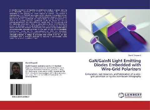 GaN/GaInN Light Emitting Diodes Embedded with Wire-Grid Polarizers: Calculation, optimization, and fabrication of a wire-grid polarizer using electron-beam lithography