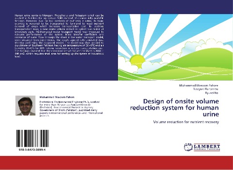 Design of onsite volume reduction system for human urine: Volume reduction for nutrient recovery