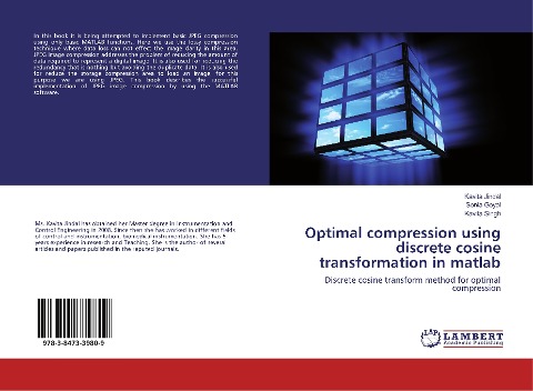 Optimal compression using discrete cosine transformation in matlab: Discrete cosine transform method for optimal compression