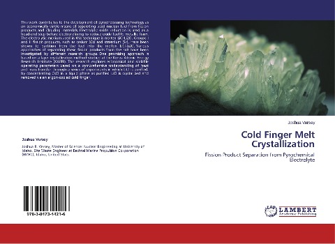 Cold Finger Melt Crystallization: Fission Product Separation from Pyrochemical Electrolyte